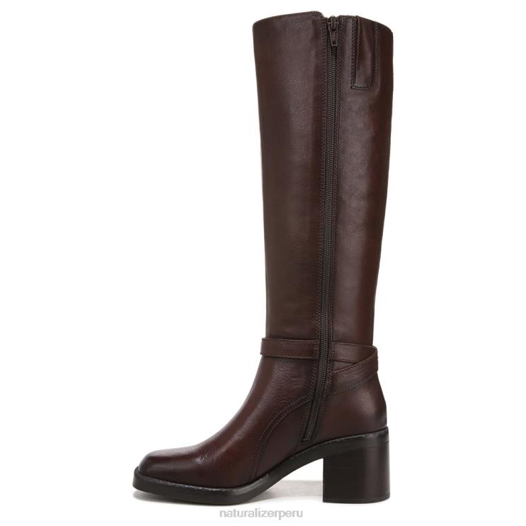 mujer Naturalizer barra de chocolate de cuero bota de montar elliot RTZ4T636 - Imagen 3