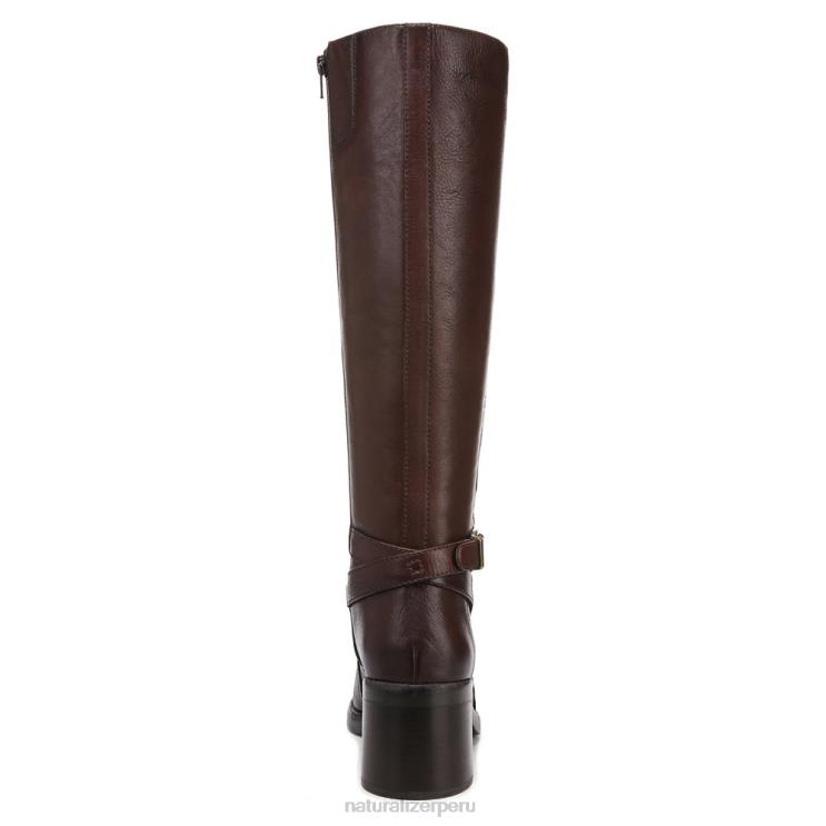 mujer Naturalizer barra de chocolate de cuero bota de montar elliot RTZ4T636 - Imagen 6