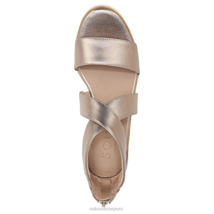 mujer Naturalizer cálido plateado sintético sandalia con cuña soul goodtimes RTZ4T575 - Imagen 4