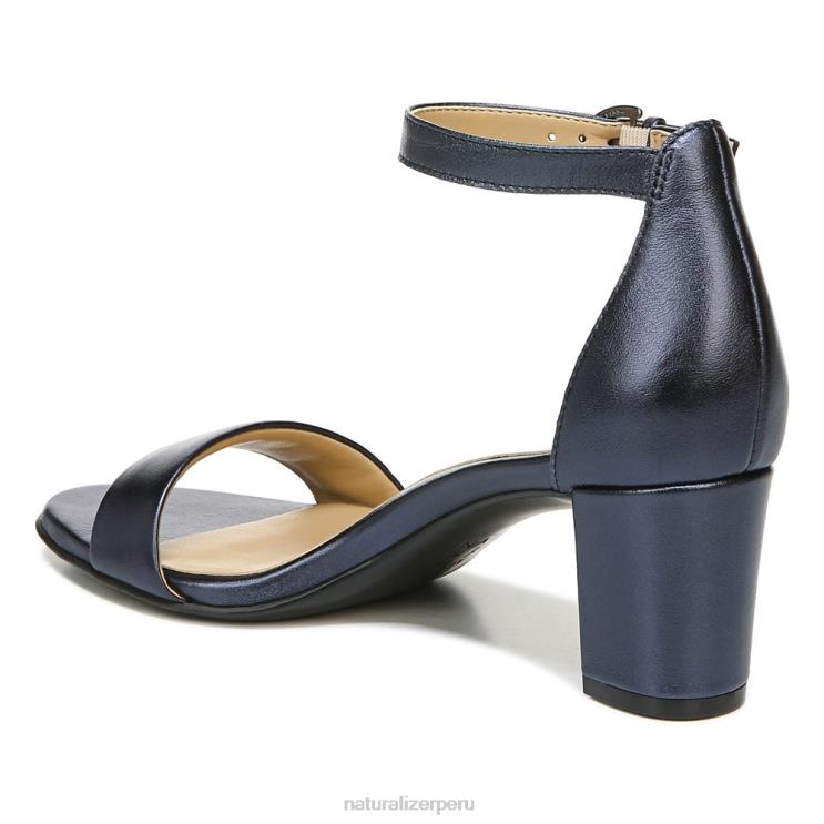 mujer Naturalizer cuero azul marino francés sandalia de vestir vera RTZ4T15 - Imagen 8