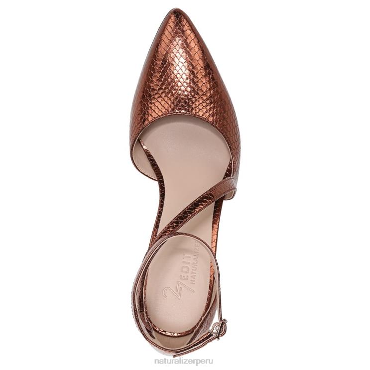 mujer Naturalizer cuero de serpiente de cobre 27 editar bomba abilyn RTZ4T134 - Imagen 4