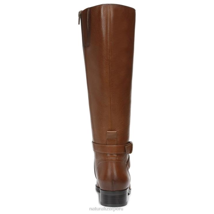 mujer Naturalizer cuero de sidra bota de montar rena de pantorrilla ancha RTZ4T254 - Imagen 5