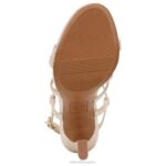 mujer Naturalizer cuero dorado claro sandalia de vestir luisa RTZ4T227 - Imagen 7