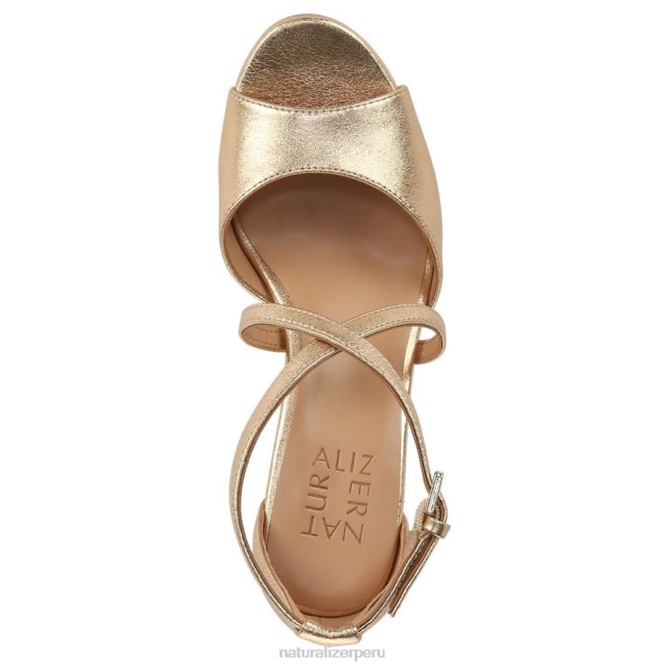 mujer Naturalizer cuero dorado oscuro sandalia de vestir melody RTZ4T98 - Imagen 4