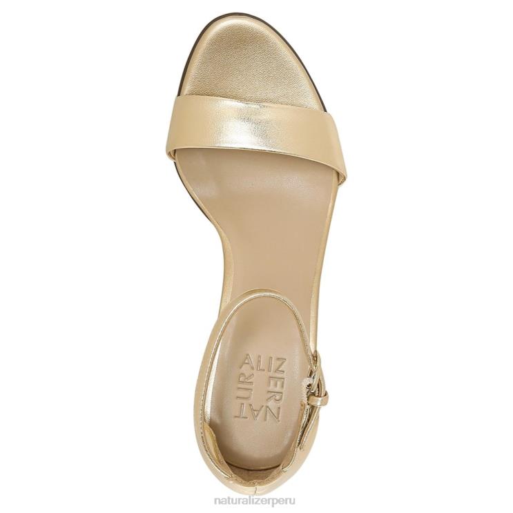 mujer Naturalizer cuero dorado oscuro sandalia de vestir vera RTZ4T11 - Imagen 4