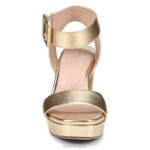 mujer Naturalizer cuero dorado sandalia de vestir jaselle 27 edit RTZ4T216 - Imagen 5