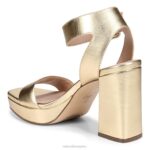 mujer Naturalizer cuero dorado sandalia de vestir jaselle 27 edit RTZ4T216 - Imagen 8