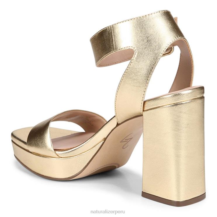 mujer Naturalizer cuero dorado sandalia de vestir jaselle 27 edit RTZ4T216 - Imagen 8
