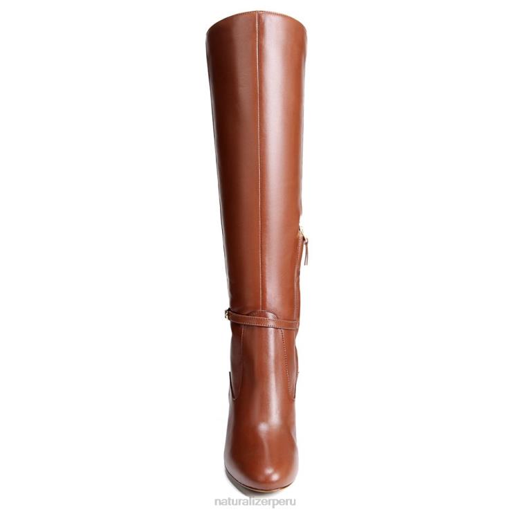 mujer Naturalizer cuero marrón cacao bota henny de pantorrilla ancha hasta la rodilla RTZ4T640 - Imagen 4