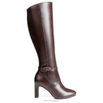 mujer Naturalizer cuero marrón espresso bota henny de pantorrilla ancha hasta la rodilla RTZ4T641