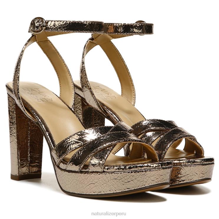 mujer Naturalizer cuero marron luna sandalia de vestir mallory RTZ4T495 - Imagen 1