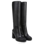 mujer Naturalizer cuero negro bota alta hasta la rodilla de pantorrilla estrecha gen n align RTZ4T623