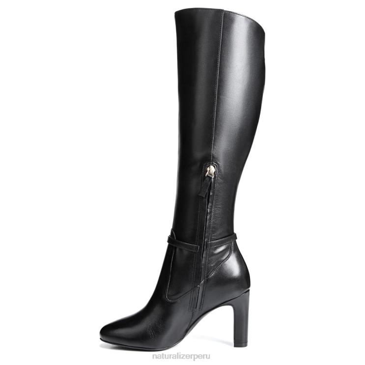 mujer Naturalizer cuero negro bota alta henny hasta la rodilla RTZ4T627 - Imagen 3
