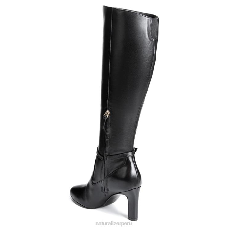 mujer Naturalizer cuero negro bota alta henny hasta la rodilla RTZ4T627 - Imagen 8