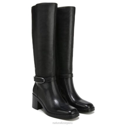 mujer Naturalizer cuero negro bota de montar elliot RTZ4T635