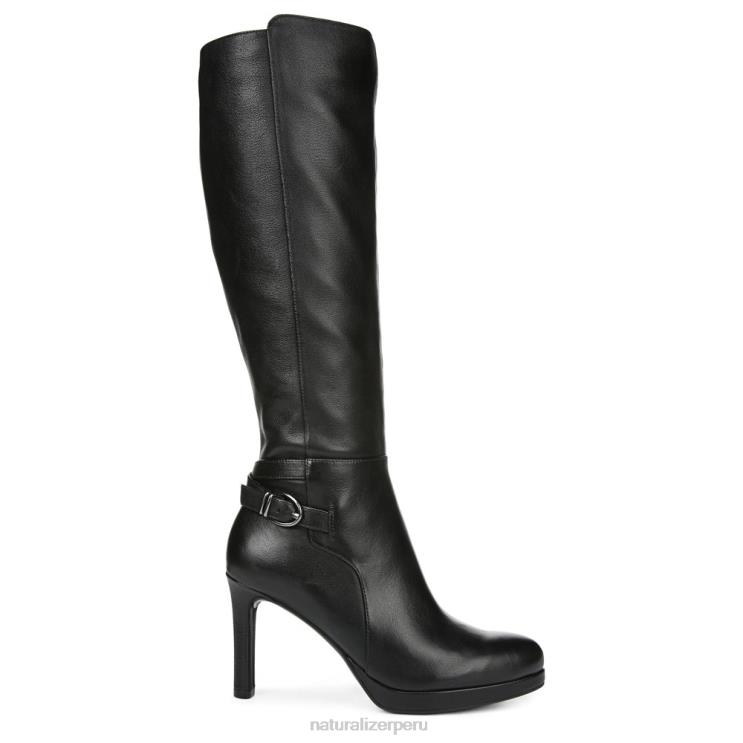 mujer Naturalizer cuero negro bota de vestir de pantorrilla ancha tai RTZ4T686 - Imagen 2