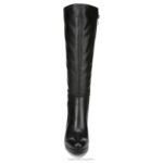 mujer Naturalizer cuero negro bota de vestir de pantorrilla ancha tai RTZ4T686 - Imagen 5