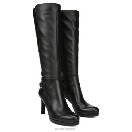 mujer Naturalizer cuero negro bota de vestir de pantorrilla ancha tai RTZ4T686