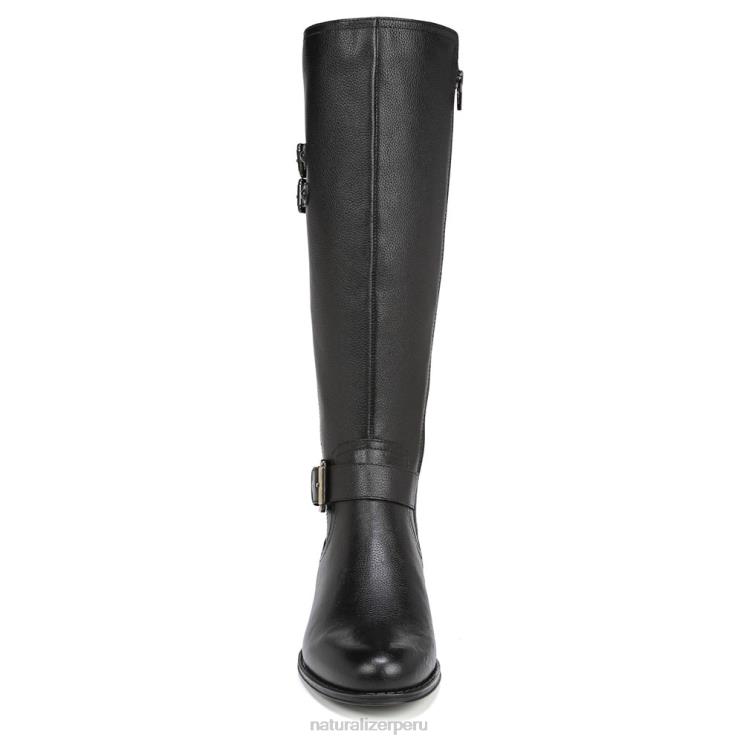 mujer Naturalizer cuero negro botas hasta la rodilla de pantorrilla ancha jessie RTZ4T271 - Imagen 5