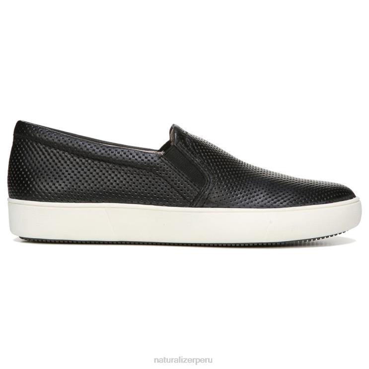 mujer Naturalizer cuero negro marianne slip en la zapatilla de deporte RTZ4T513 - Imagen 2