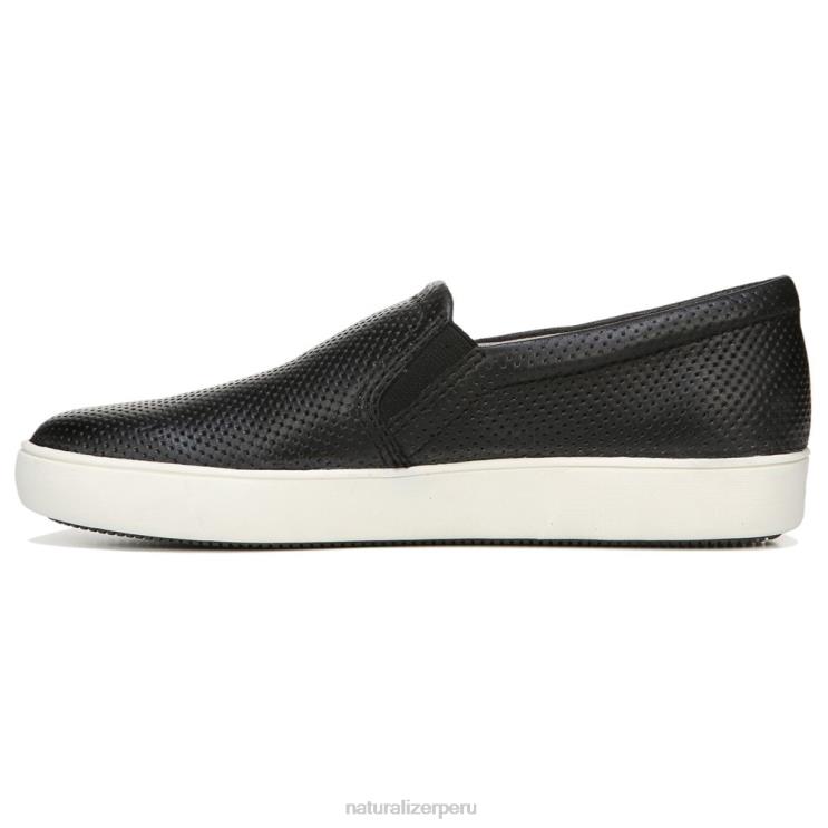 mujer Naturalizer cuero negro marianne slip en la zapatilla de deporte RTZ4T513 - Imagen 3
