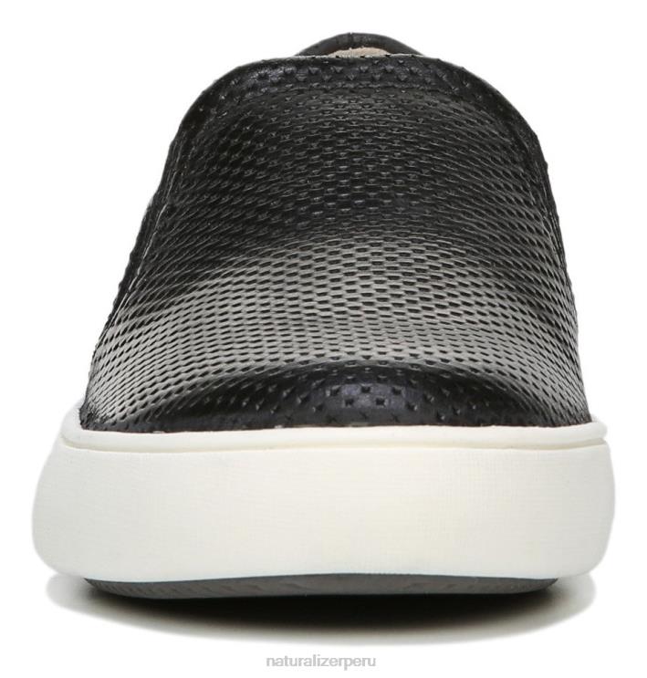 mujer Naturalizer cuero negro marianne slip en la zapatilla de deporte RTZ4T513 - Imagen 5