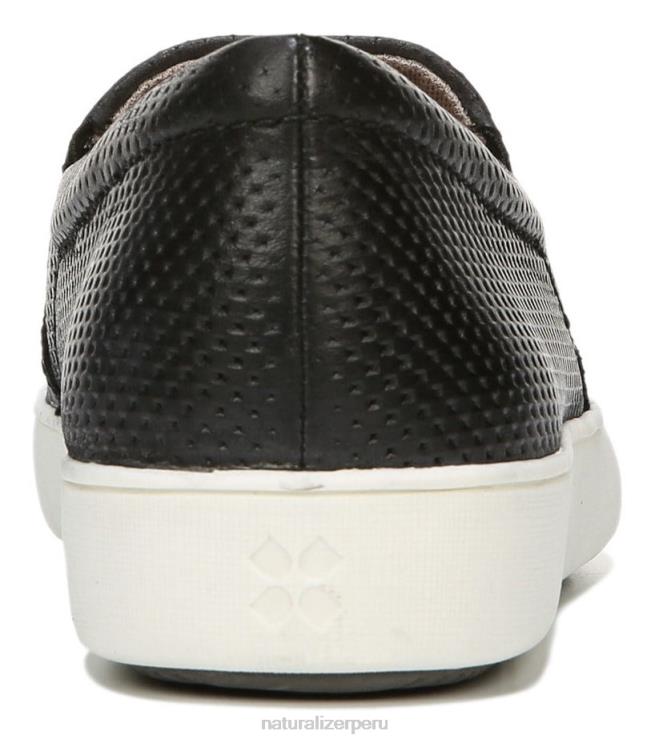 mujer Naturalizer cuero negro marianne slip en la zapatilla de deporte RTZ4T513 - Imagen 6