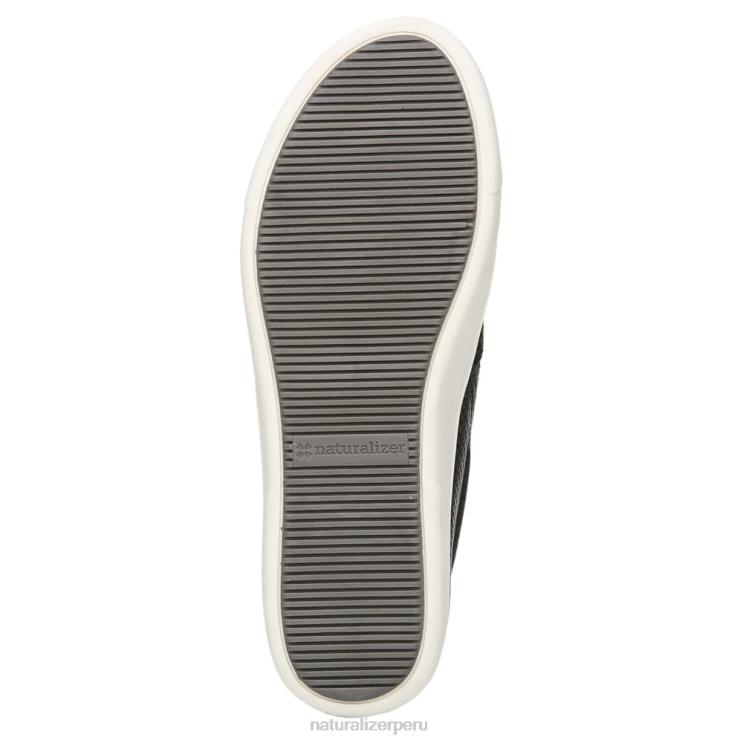 mujer Naturalizer cuero negro marianne slip en la zapatilla de deporte RTZ4T513 - Imagen 7