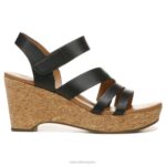mujer Naturalizer cuero negro sandalia con cuña cynthia RTZ4T367 - Imagen 2