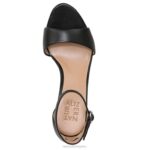 mujer Naturalizer cuero negro sandalia cuña vera RTZ4T121 - Imagen 4