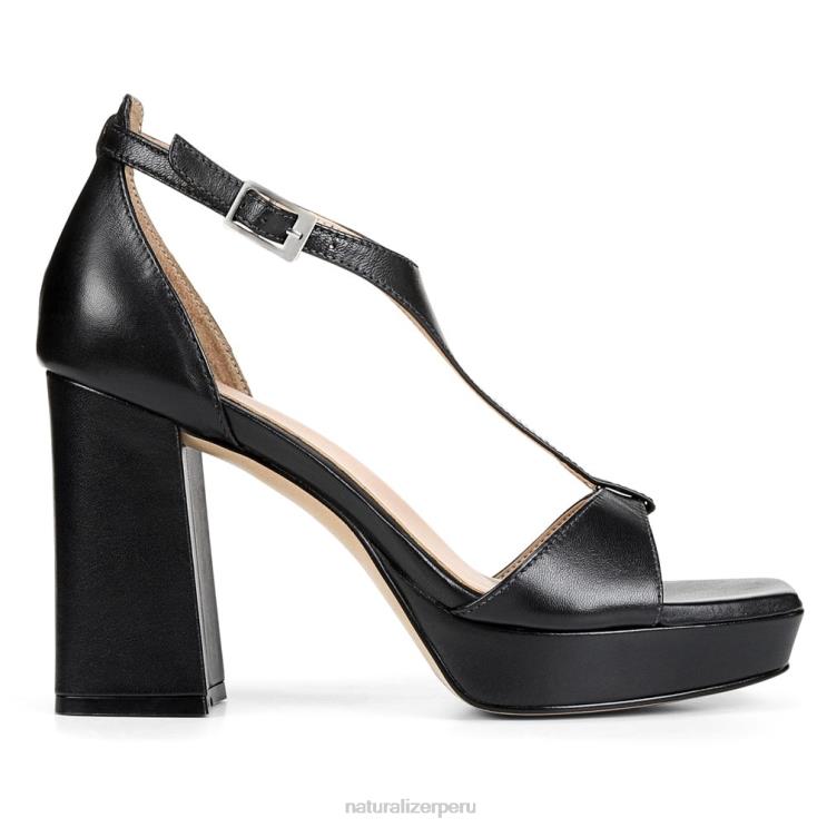 mujer Naturalizer cuero negro sandalia de vestir 27 edit jae RTZ4T676 - Imagen 2