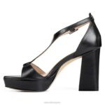 mujer Naturalizer cuero negro sandalia de vestir 27 edit jae RTZ4T676 - Imagen 3