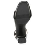 mujer Naturalizer cuero negro sandalia de vestir alegría RTZ4T65 - Imagen 7