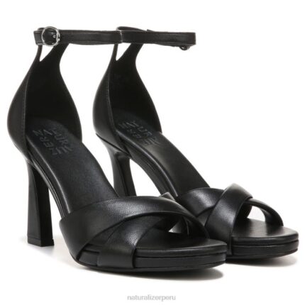 mujer Naturalizer cuero negro sandalia de vestir lizbeth RTZ4T220