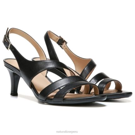 mujer Naturalizer cuero negro sandalia de vestir taimi RTZ4T506