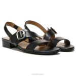 mujer Naturalizer cuero negro sandalia RTZ4T244