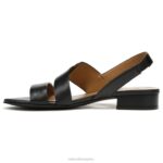 mujer Naturalizer cuero negro sandalia RTZ4T244 - Imagen 3
