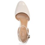 mujer Naturalizer cuero perlado satinado zapatos de tacón con correa en el tobillo clarice RTZ4T172 - Imagen 4