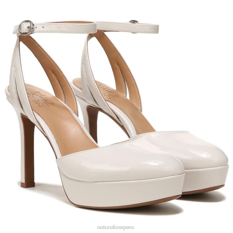 mujer Naturalizer cuero perlado satinado zapatos de tacón con correa en el tobillo clarice RTZ4T172 - Imagen 1