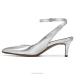 mujer Naturalizer cuero plateado bomba eliya RTZ4T670 - Imagen 3