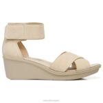 mujer Naturalizer gamuza de porcelana sandalia con cuña riviera RTZ4T157 - Imagen 2