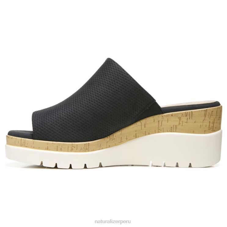 mujer Naturalizer negro hecho a mano sandalias con cuña soul goodtimes RTZ4T544 - Imagen 3