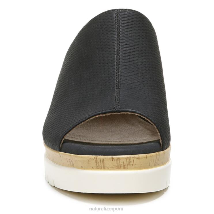 mujer Naturalizer negro hecho a mano sandalias con cuña soul goodtimes RTZ4T544 - Imagen 5