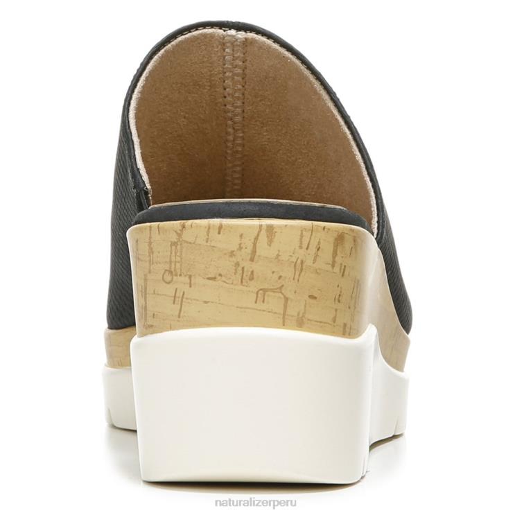 mujer Naturalizer negro hecho a mano sandalias con cuña soul goodtimes RTZ4T544 - Imagen 6