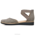 mujer Naturalizer nubuck sintético gris introducción del alma plana RTZ4T330 - Imagen 3