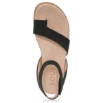 mujer Naturalizer nubuck sintético negro sandalia alma divina RTZ4T521 - Imagen 4
