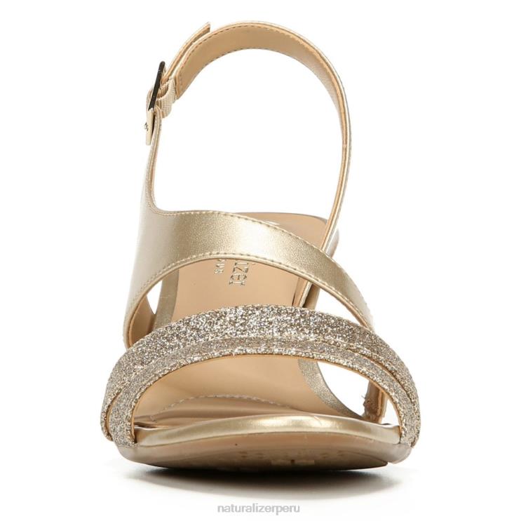 mujer Naturalizer oro/purpurina sintética sandalia de vestir taimi RTZ4T502 - Imagen 5