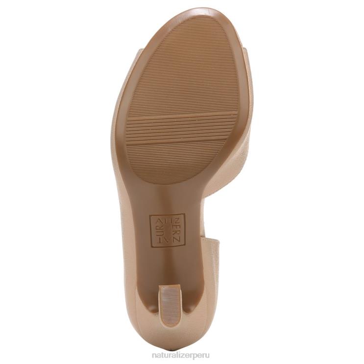 mujer Naturalizer pan de jengibre beige charol lthr zapatos de tacón peep toe resistentes RTZ4T539 - Imagen 7