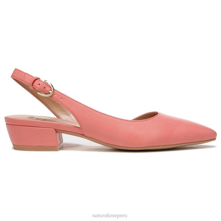 mujer Naturalizer piel de melocotón coral bancos puntiagudos planos RTZ4T90 - Imagen 2