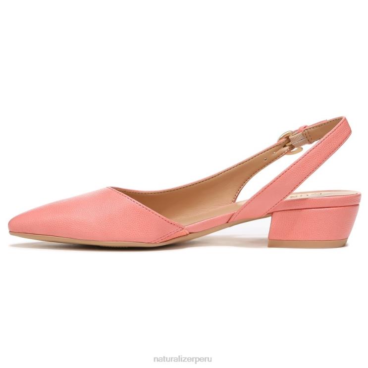 mujer Naturalizer piel de melocotón coral bancos puntiagudos planos RTZ4T90 - Imagen 3